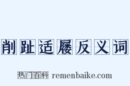 削趾适屦反义词是什么意思的图片